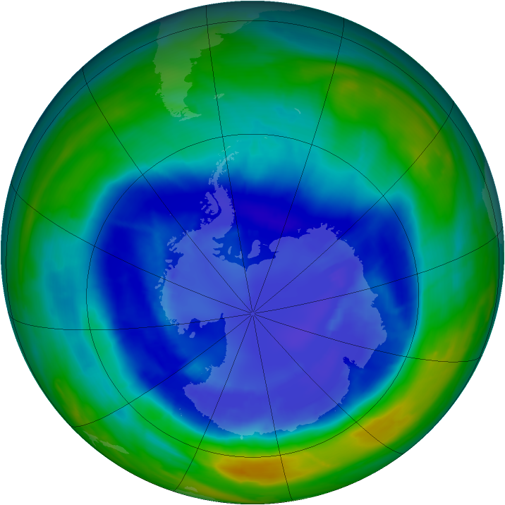 Antarctic ozone map for 06 September 2008